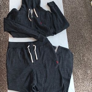 Dark grey polo Ralph Lauren sweat suit